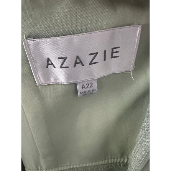 Azazie Shaude Womens size A22 Dusty Sage green bridesmaid dress - Picture 7 of 9